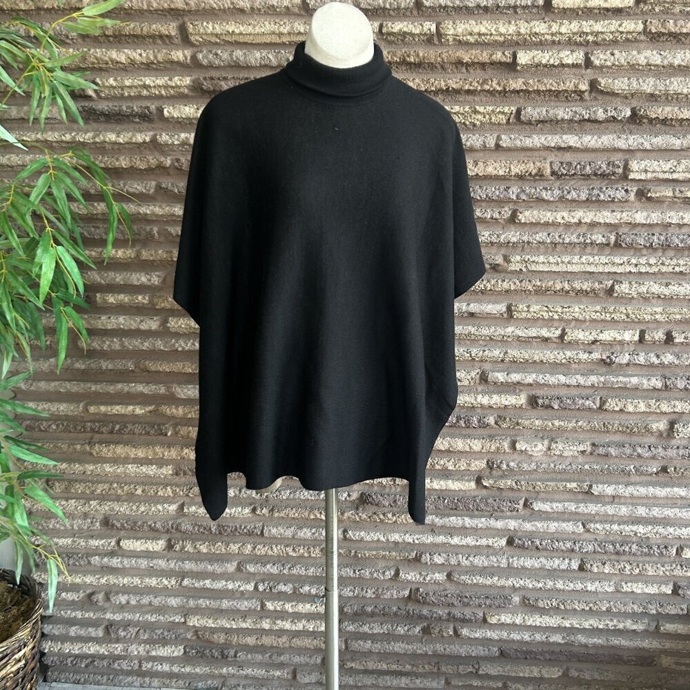 Hugo Boss Black Tan Reversible Poncho 100% Wool READ - Picture 10 of 13